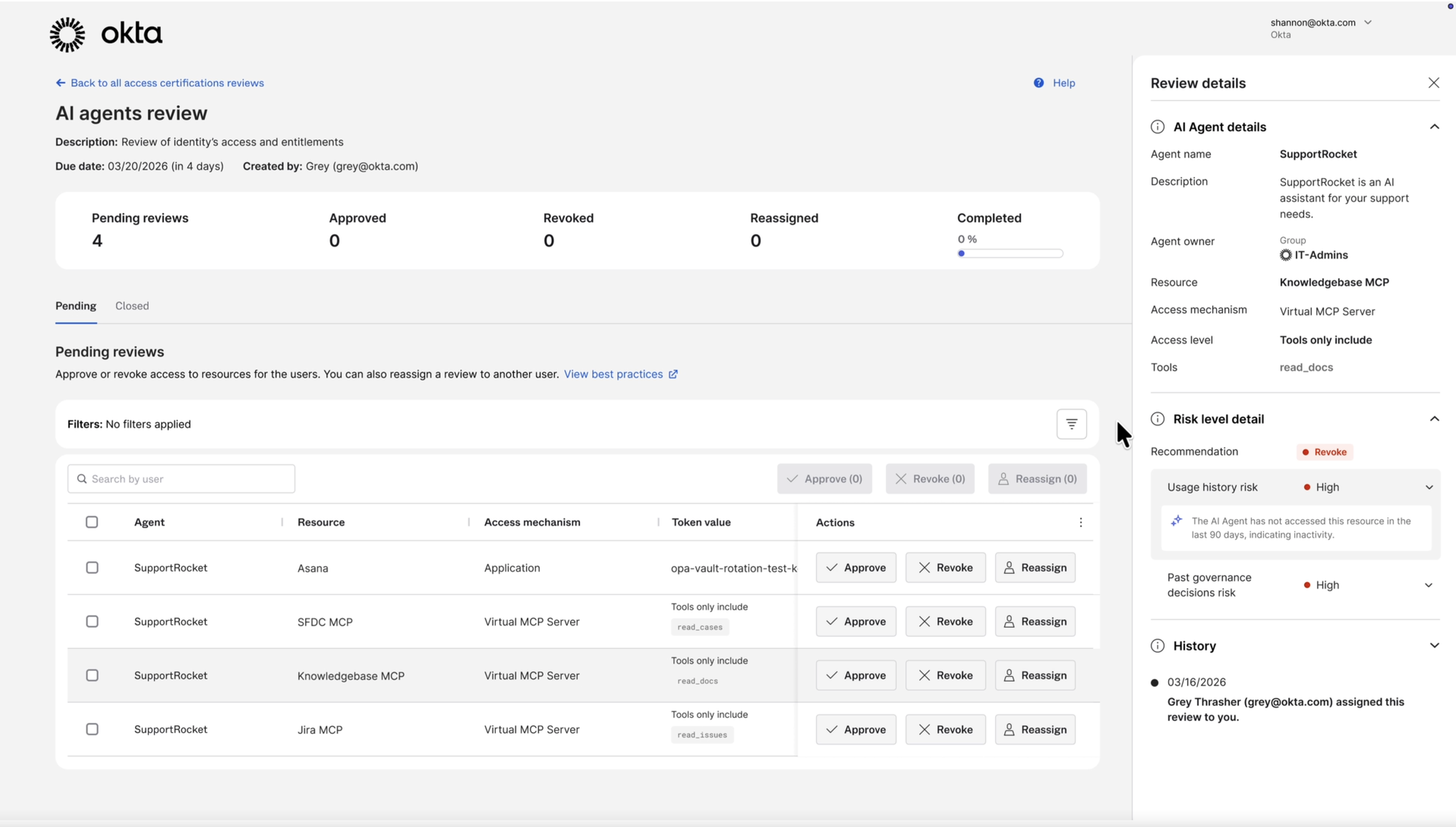 Okta Identity Governance - AI Agent Certification